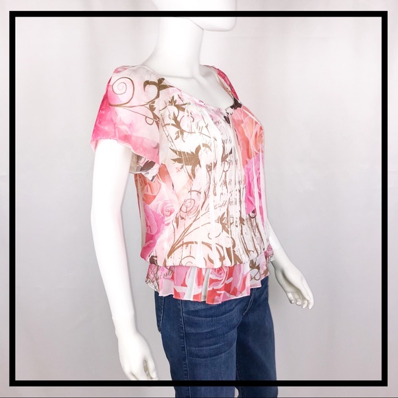 Cato Brand, Floral Blouse Size Medium - Picture 5 of 5